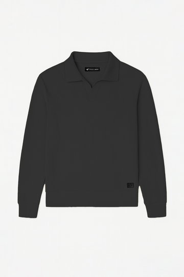 IVAR® Charcoal Johnny Collar Ribline Polo