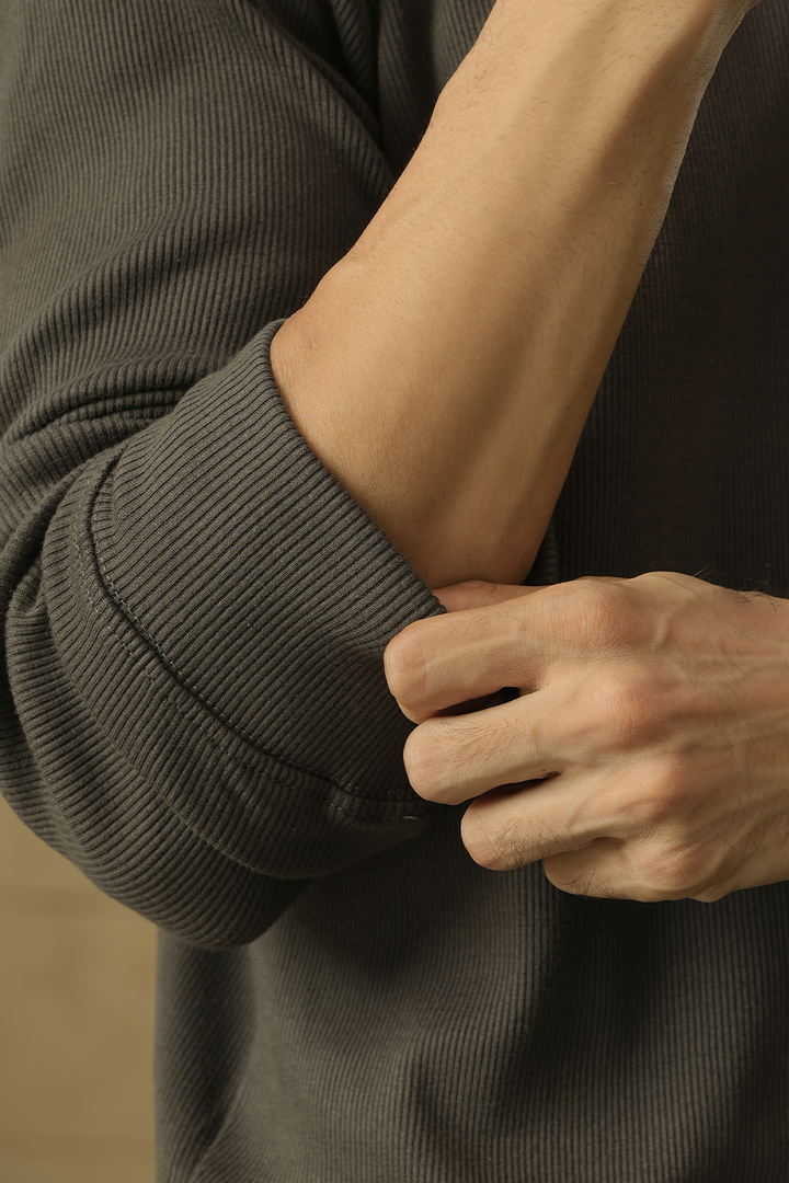 IVAR® Charcoal Johnny Collar Ribline Polo