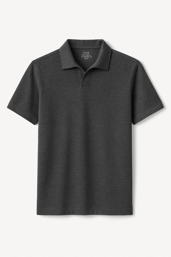 IVAR® Charcoal Johnny Collar Polo