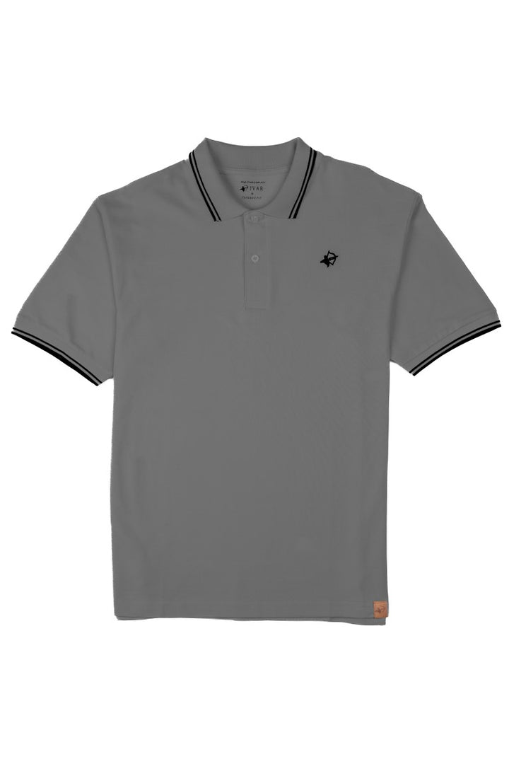 IVAR® Charcoal with Black Rib Polo