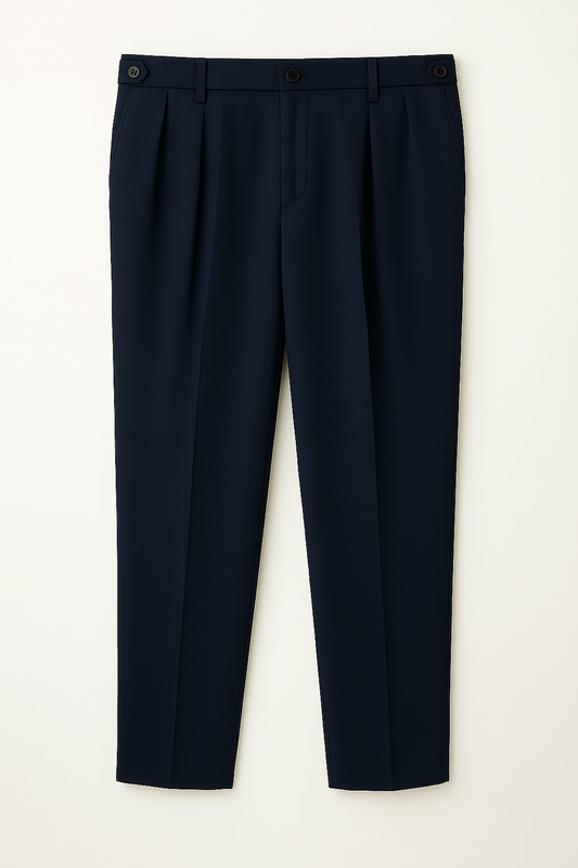 IVAR® Navy Adjustable pleated pants