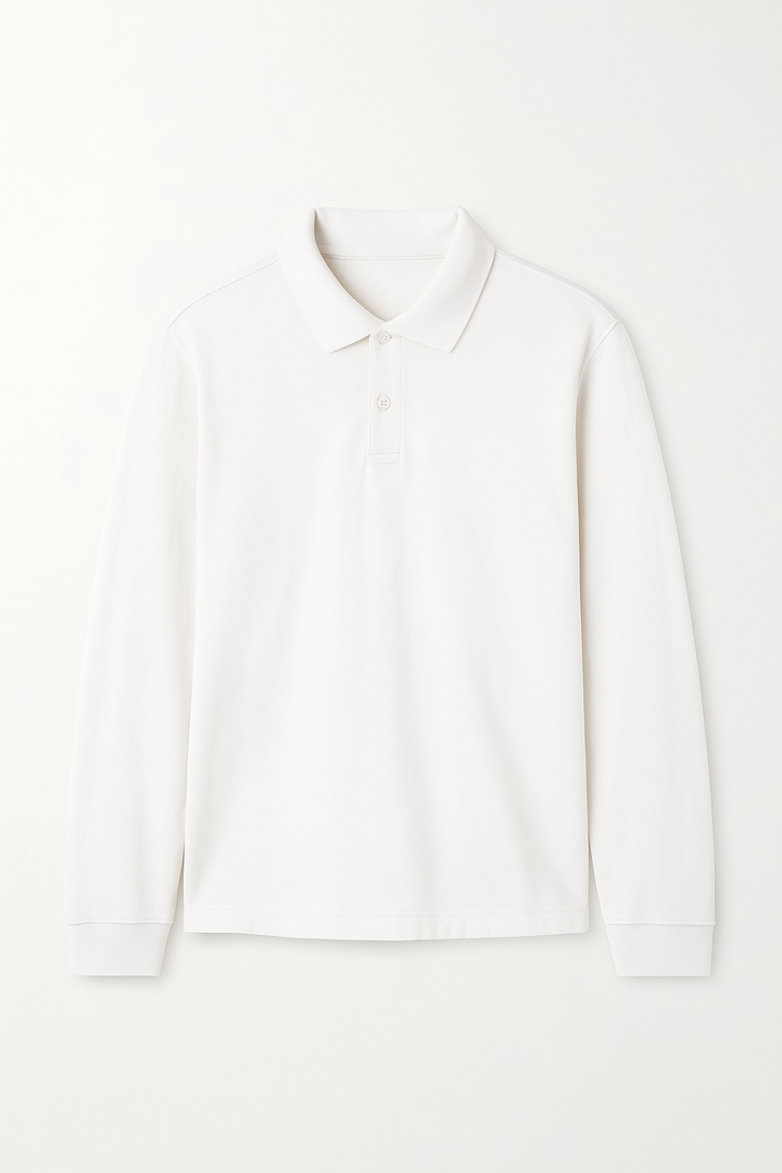IVAR® White Full Sleeve Polo