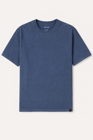 IVAR® Blue Oversized Acid-Washed T-Shirt
