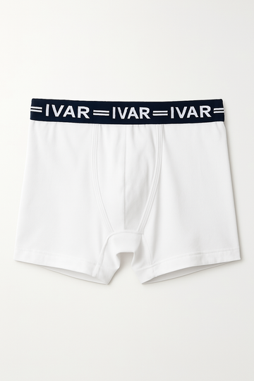 White Stretchable Boxer (95% Cotton + 5% High grade Lycra)