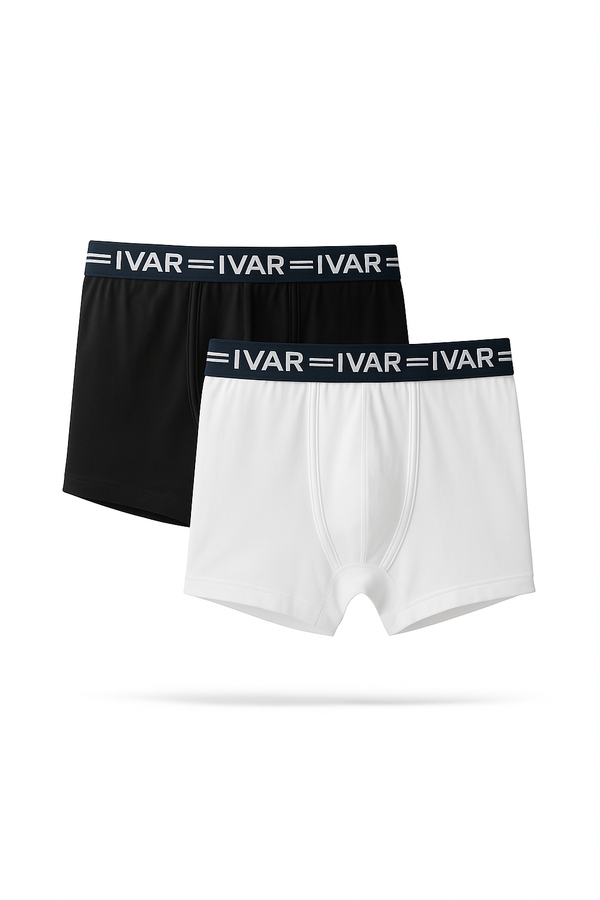Black & White Stretchable Boxer (Save 10% on Pack of 2)