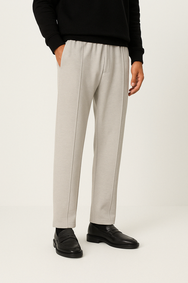 IVAR® Heather Grey Stapered Knitted Pants