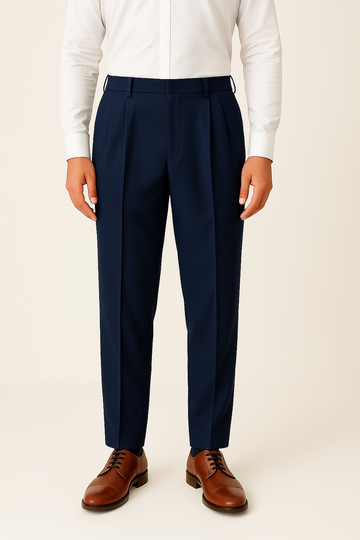 IVAR® Teal blue Adjustable pleated pants