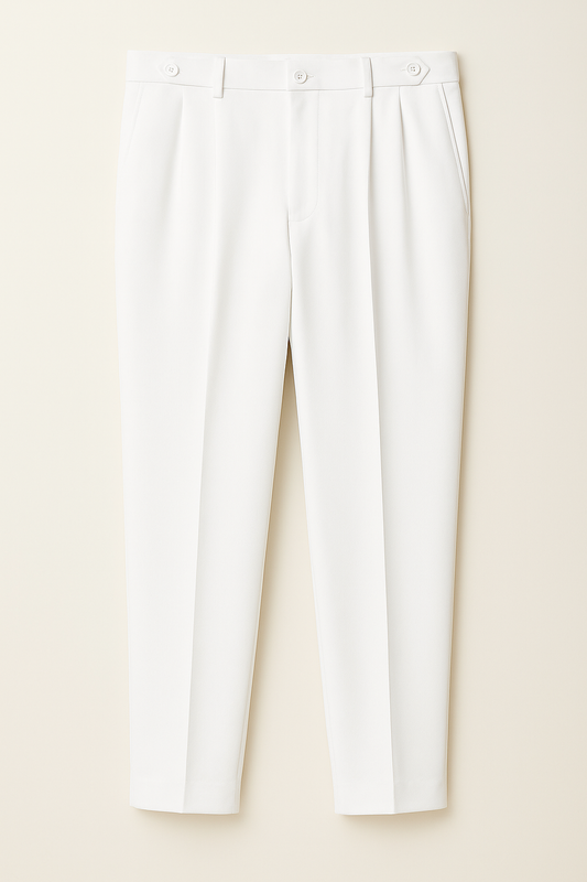 IVAR® Bright white Adjustable pleated pants