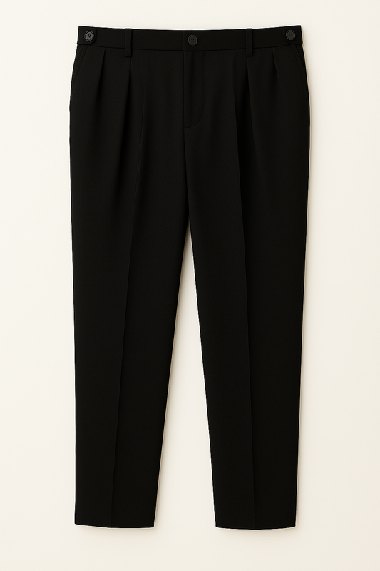 IVAR® Black Adjustable pleated pants