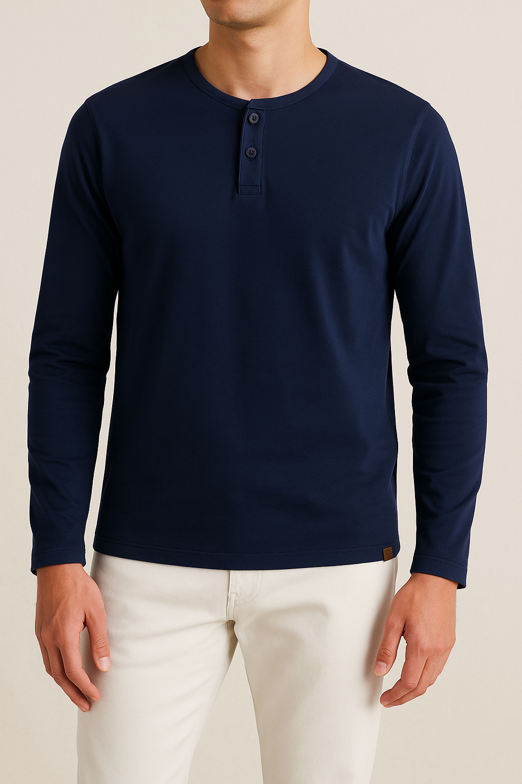 IVAR® Full Sleeve Luxeknit Navy Henley