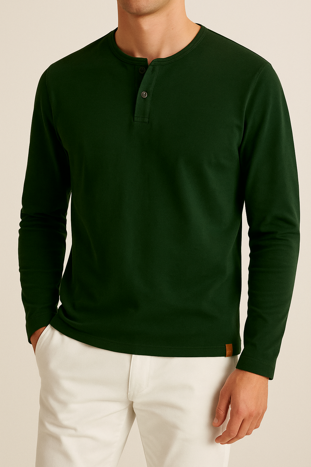 IVAR® Full Sleeve Luxeknit Green Henley