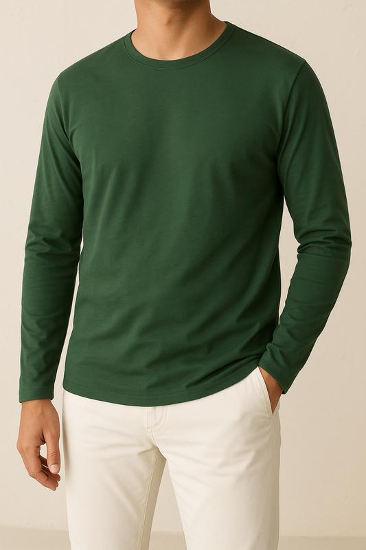 IVAR® Full Sleeve Luxeknit Green T shirt