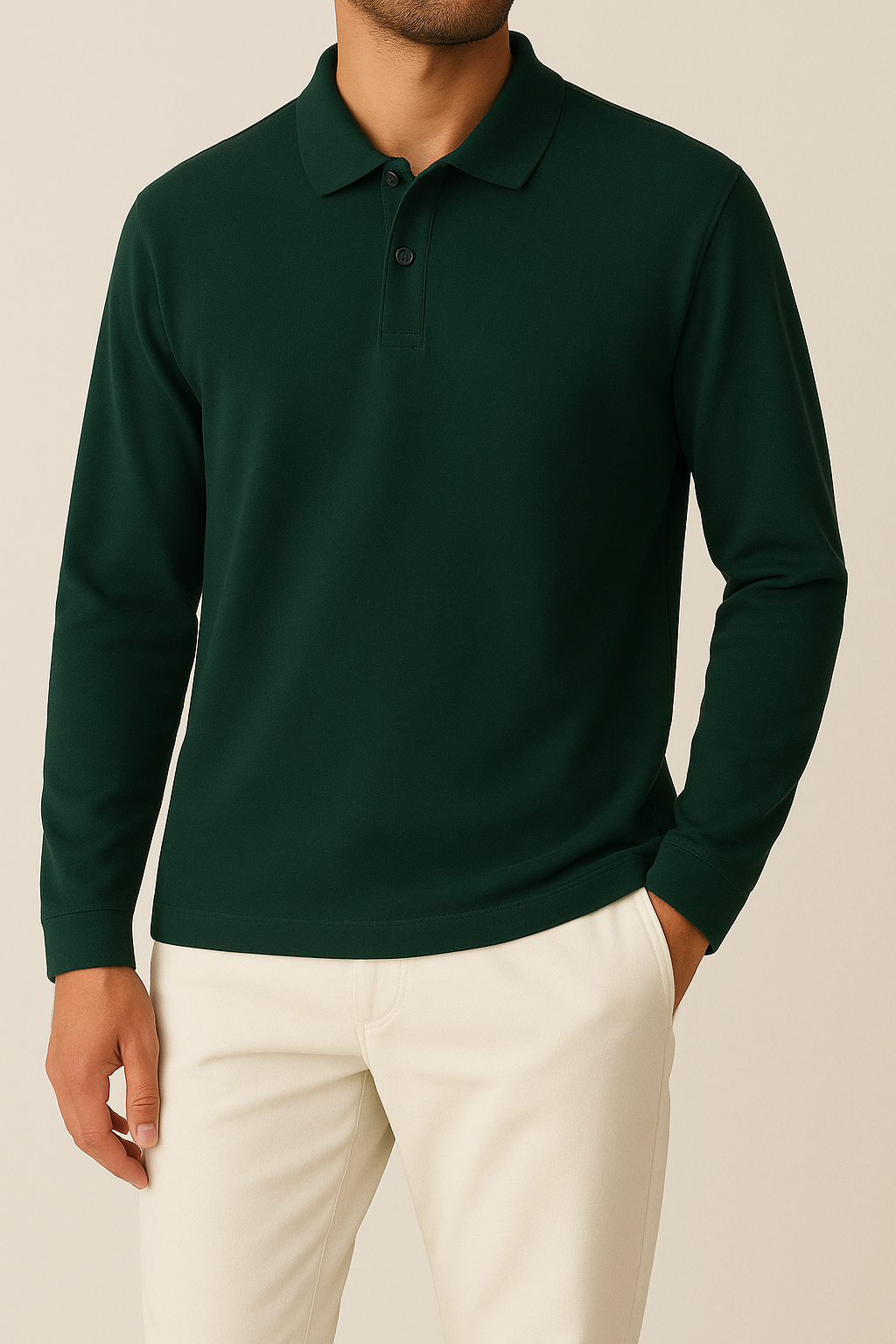 IVAR® Green Full Sleeve Polo