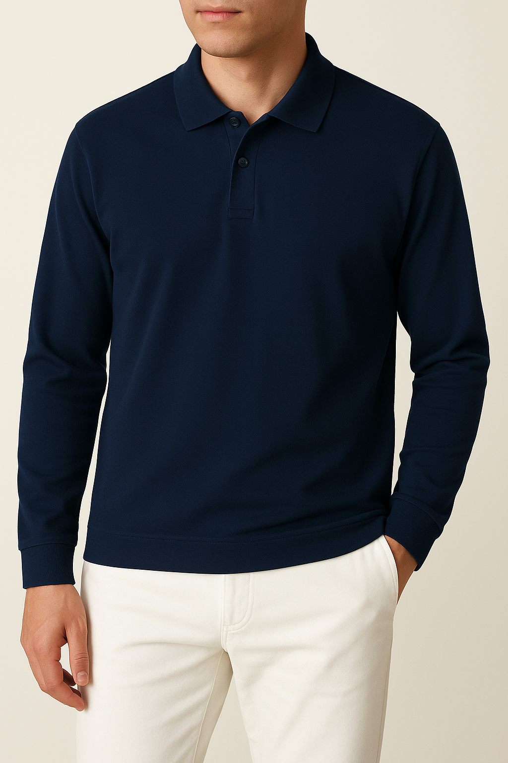 IVAR® Navy Full Sleeve Polo