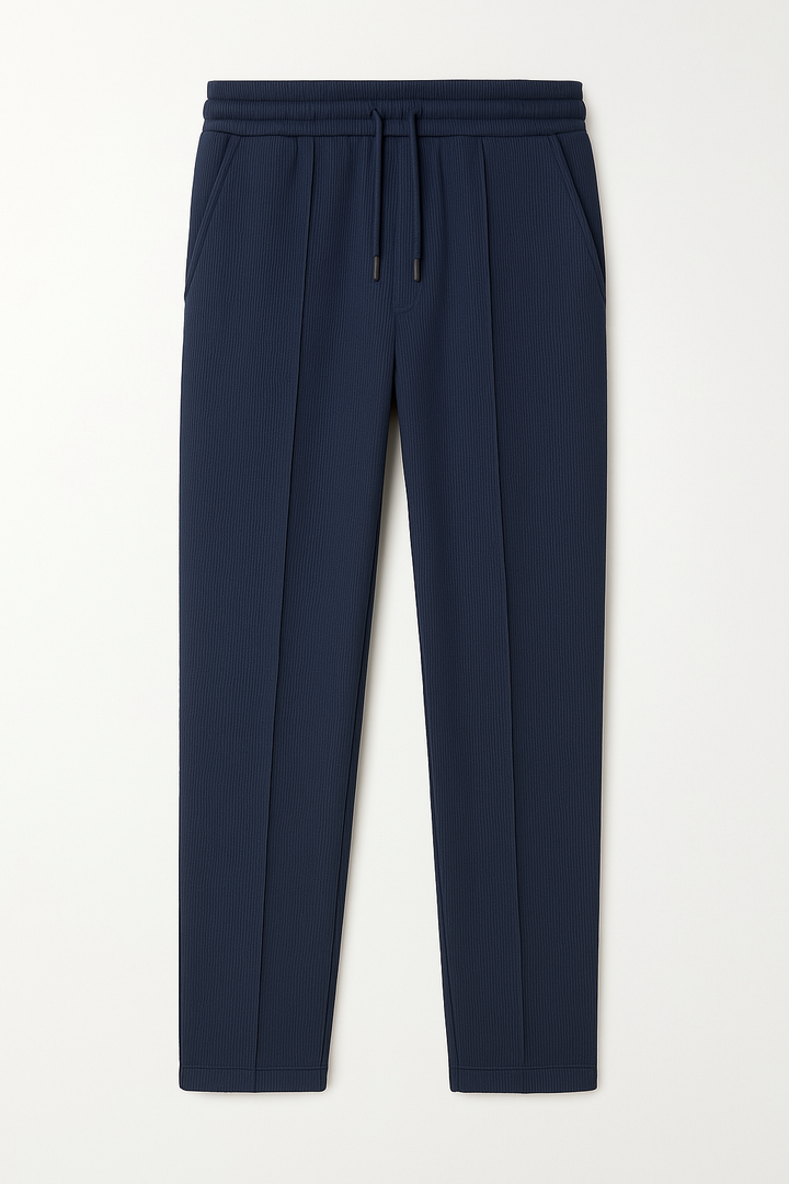 IVAR® Navy Stapered Knitted Pants