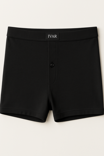 Black Knitted Boxer (100% Combed Cotton)