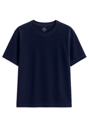 IVAR Navy Oversized T-Shirt – men's navy oversized T-shirt with relaxed fit