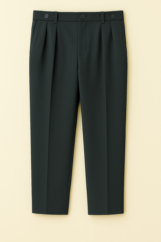 IVAR® Charcoal Green Adjustable pleated pants