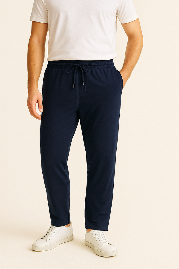 Navy Blue Knitted Pajama (100% Combed Cotton)