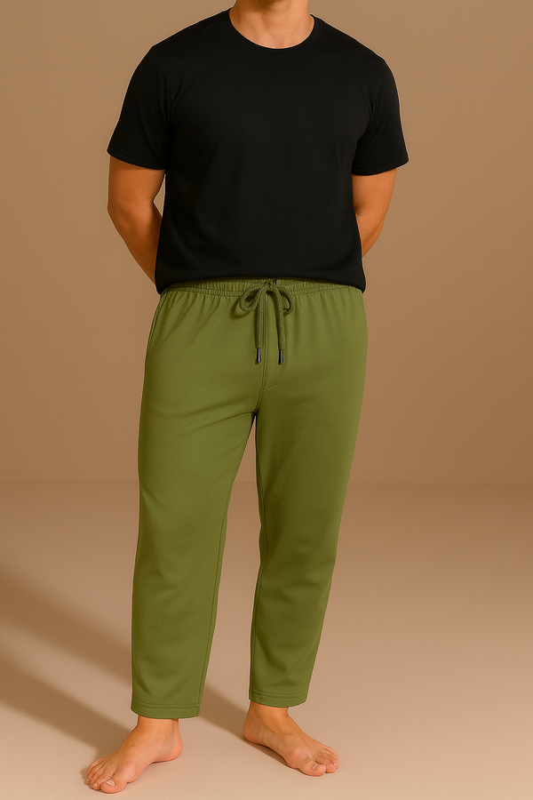 Mud green knitted Pajama (100% Combed Cotton)