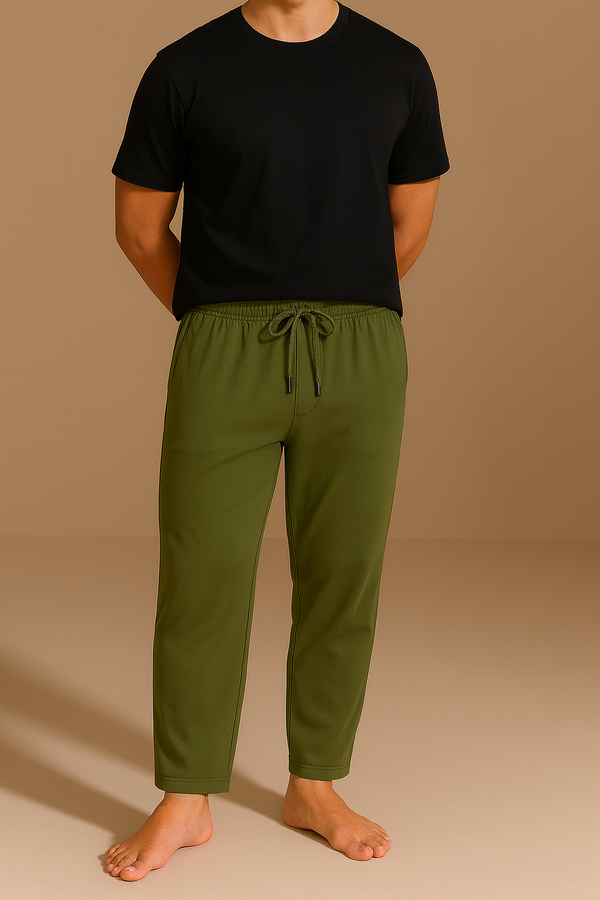 Army Green Knitted Pajama (100% Combed Cotton)