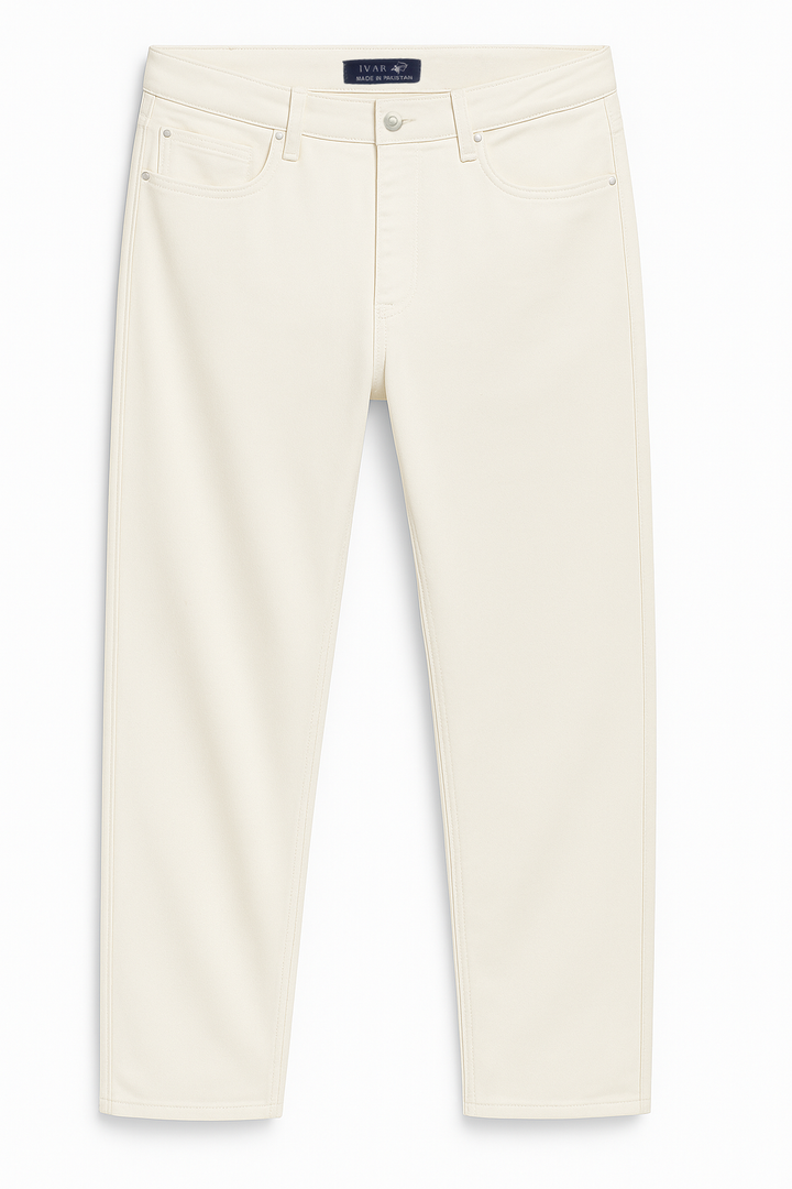 IVAR® White Relaxed Fit Denim