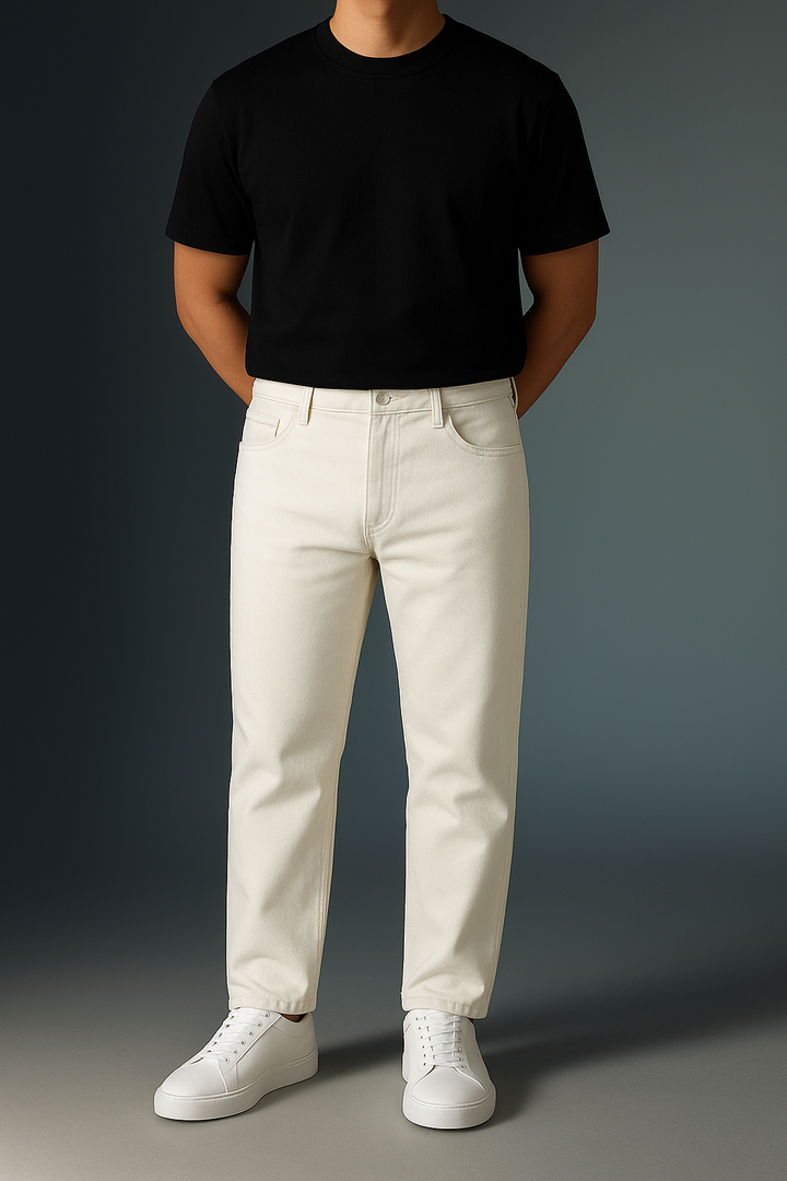 IVAR® White Relaxed Fit Denim
