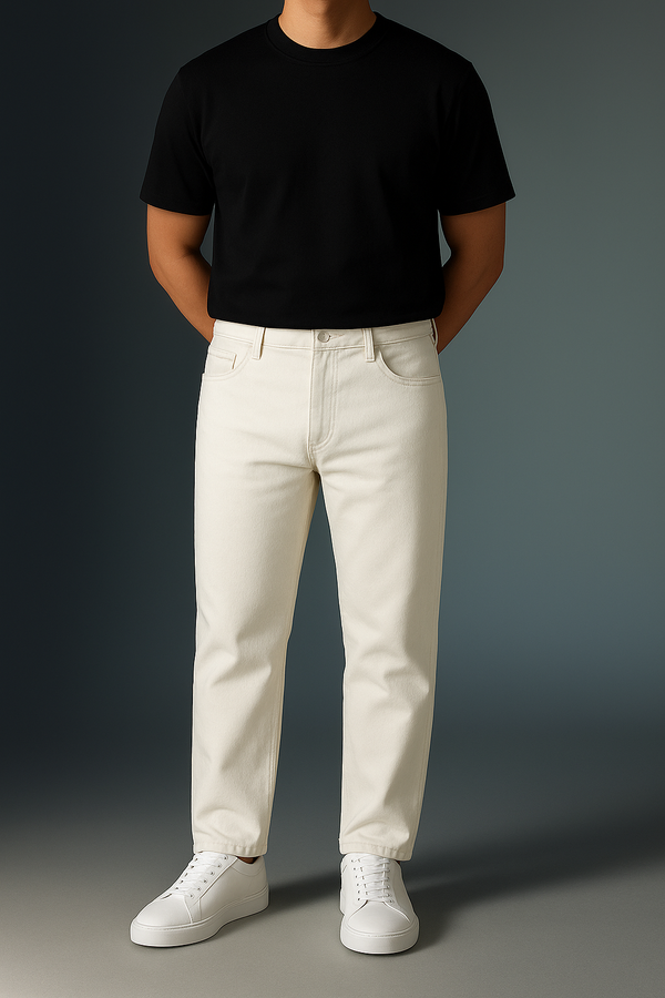 IVAR® White Relaxed Fit Denim