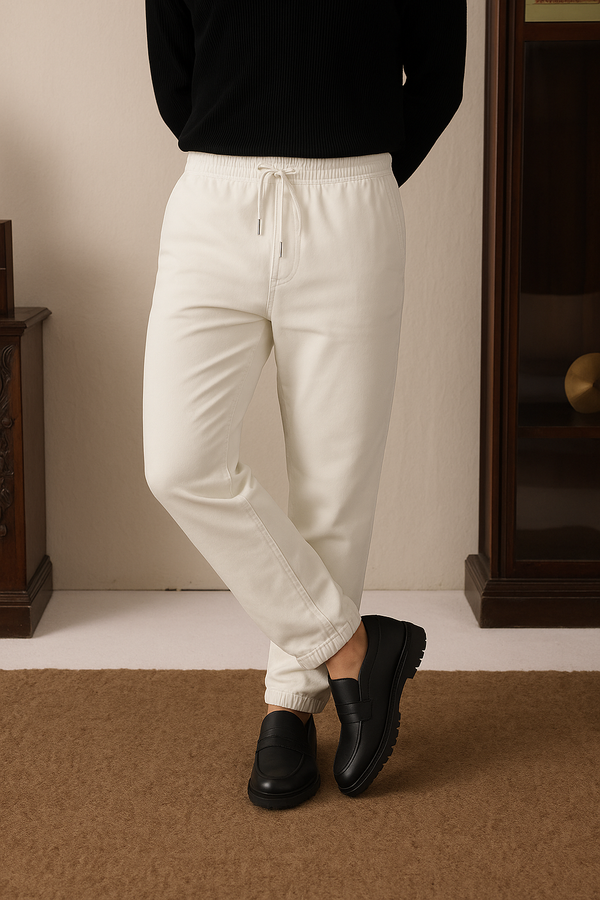 IVAR® AO White Denim Joggers
