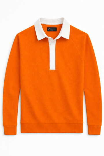 IVAR® Bright Orange Placket Fleece Polo