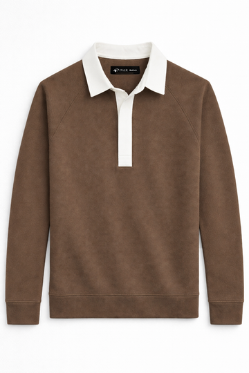 IVAR® Penny Brown Placket Fleece Polo