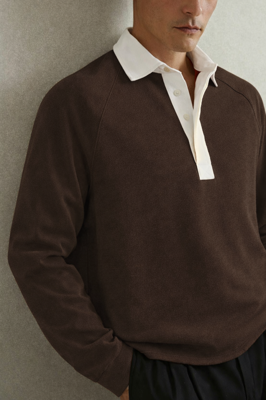 IVAR® Penny Brown Placket Fleece Polo