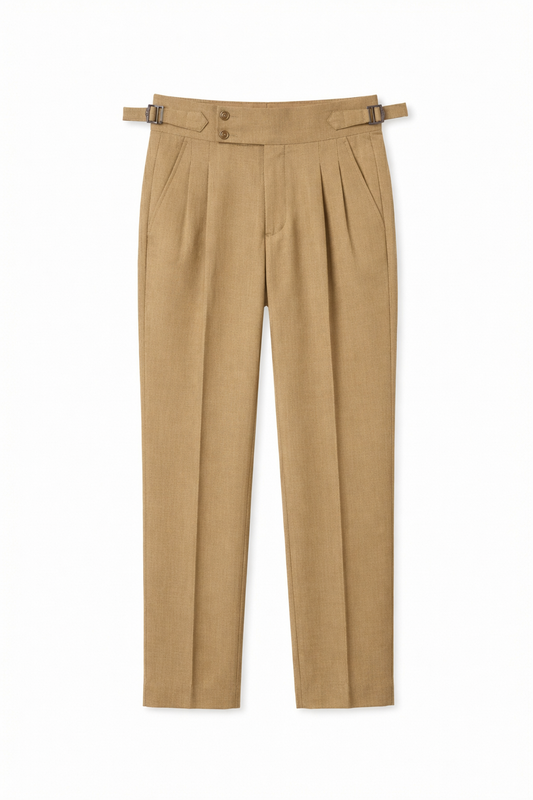 IVAR® Khaki Pleated Gurkha Pants