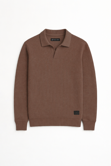 IVAR® Cocoa Johnny Collar Ribline Polo