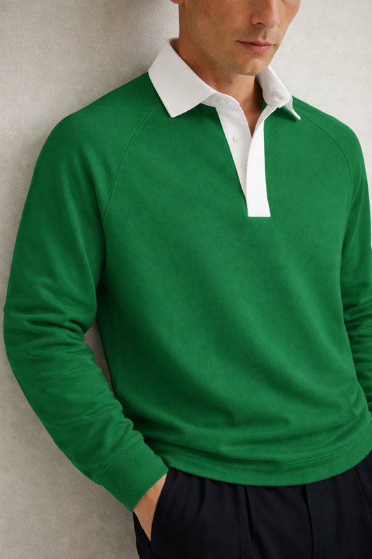 IVAR® Phthalo Green Placket Fleece Polo