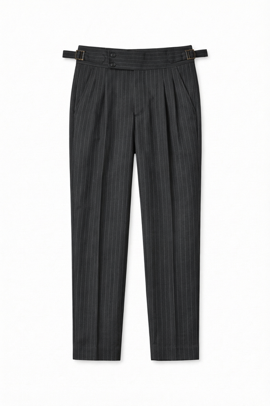 IVAR® Black Pin Stripe Gurkha Pants