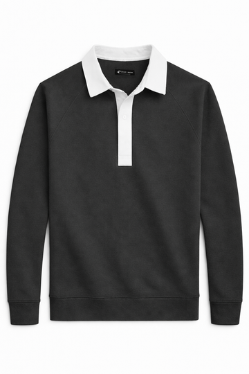 IVAR® Charcoal Placket Fleece Polo