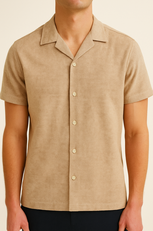 IVAR® Sand Stone Cuban Collar Shirt