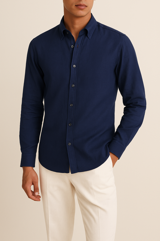 IVAR® Royal navy Linen Shirt