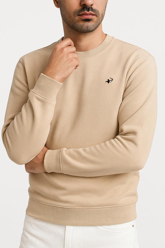 Beige sweatshirt - Premium Cotton Fleece