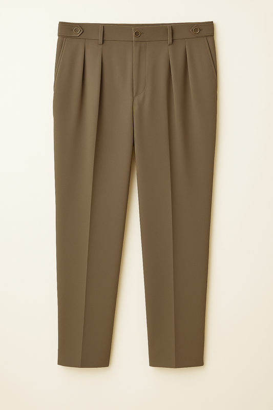 IVAR® Mud Brown Adjustable pleated pants