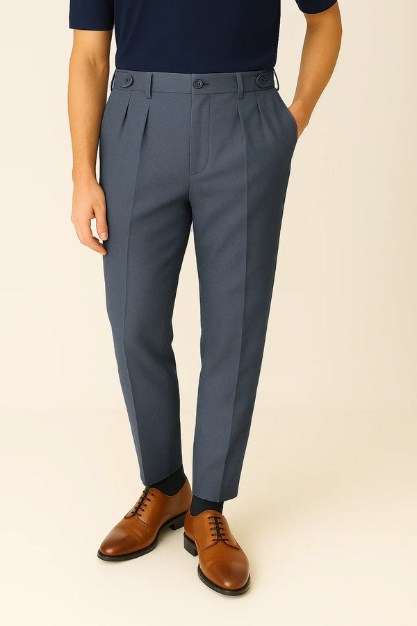 IVAR® Steel Grey Adjustable pleated pants