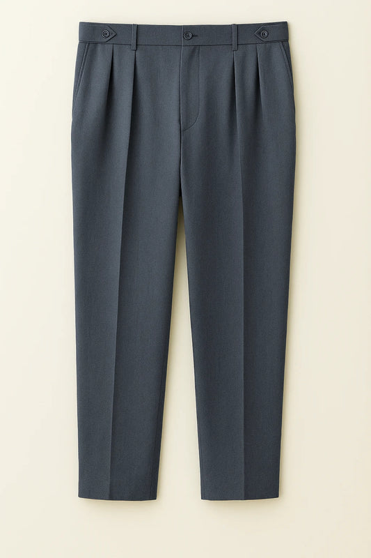 IVAR® Steel Grey Adjustable pleated pants