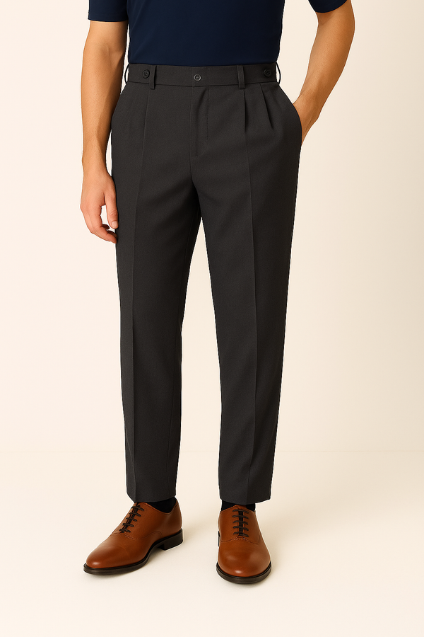 IVAR® Charcoal Adjustable pleated pants