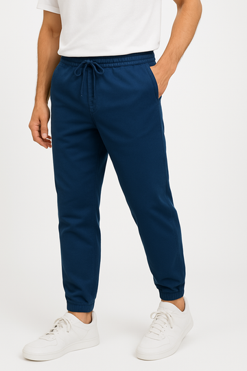 IVAR® Navy Enzyme Wash Chino Joggers