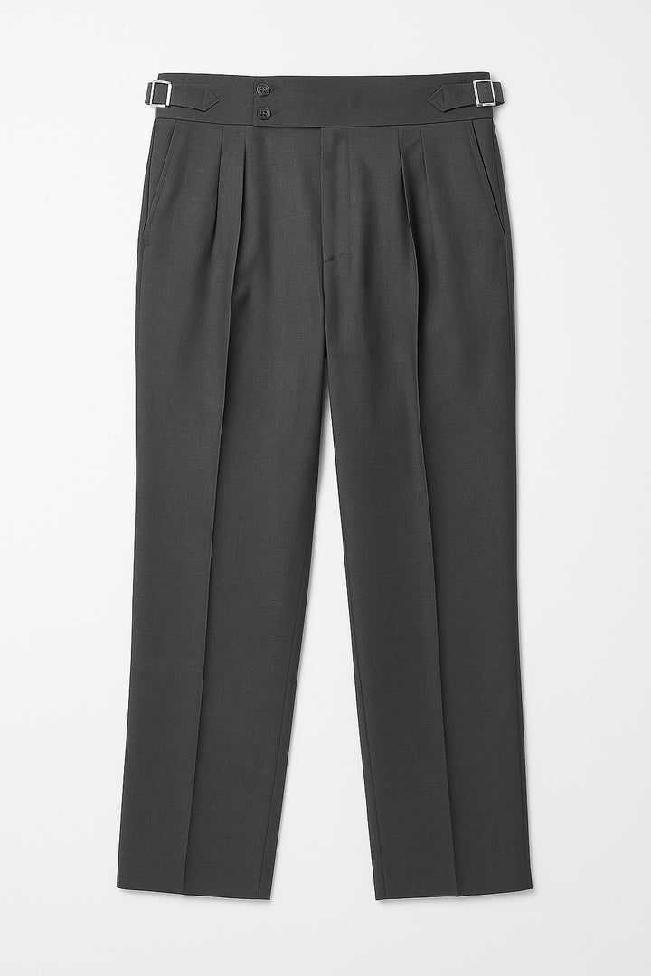 IVAR® Charcoal Pleated Gurkha Pants