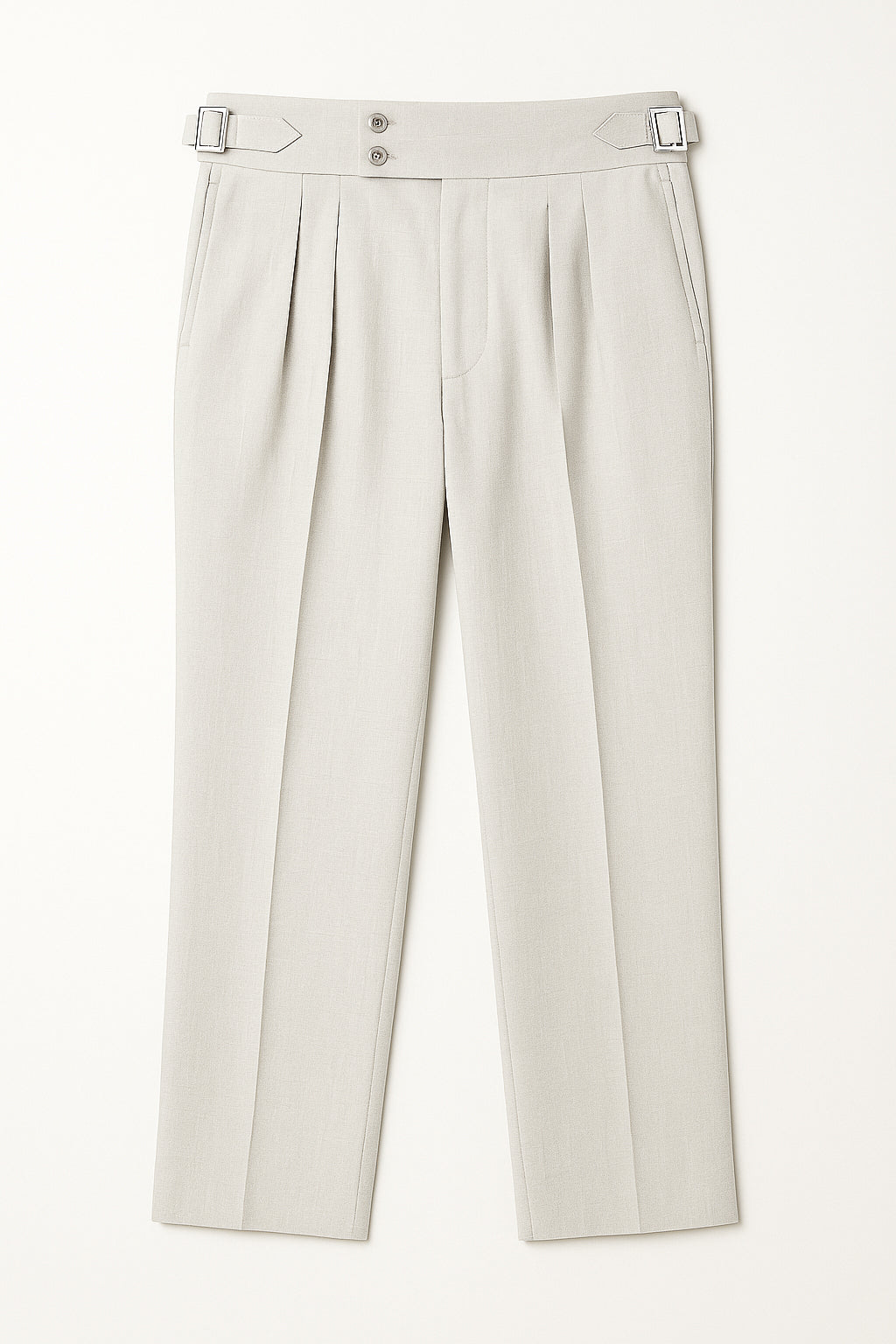 IVAR® Ice Grey Pleated Gurkha Pants