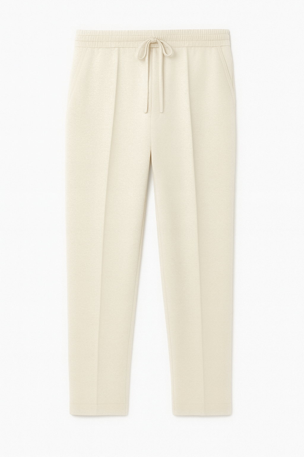 IVAR® Off White Stapered Knitted Pants