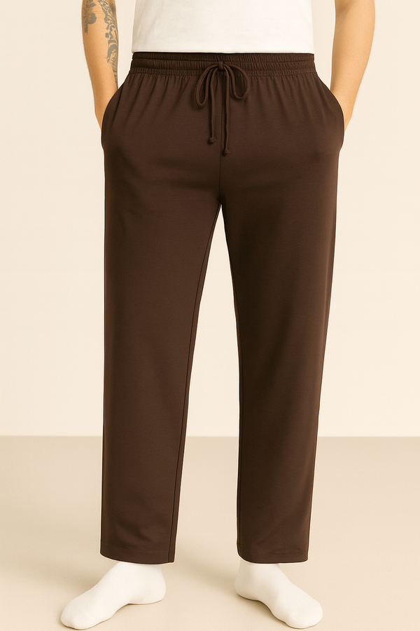 Dark Brown Knitted Pajama (100% Combed Cotton)