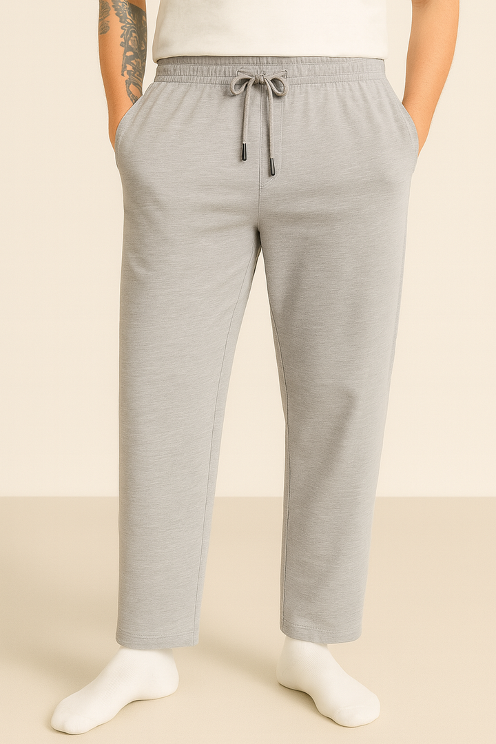 Heather Grey Knitted Pajama (100% Combed Cotton)